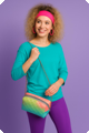 Multicolor regenboog jaren 80 handtasje