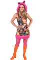 Multicolor tijger jurk voor dames
