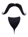musketier set snor en baard