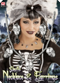 Necklace + earrings skull