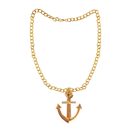 Necklace anchor gold colored