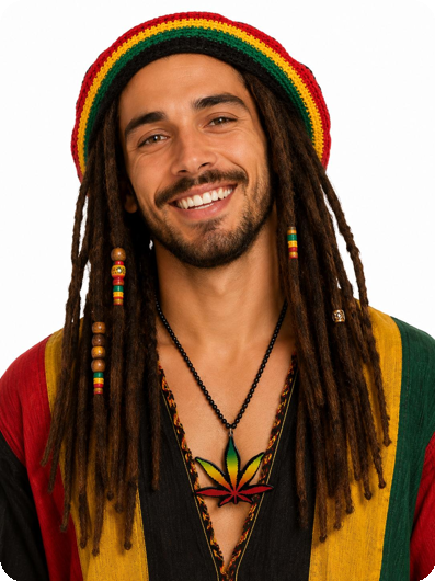 Necklace Jamaica weed leaf