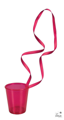 necklace with shot glass pink