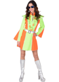Neon disco dress for ladies