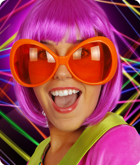 Neon orange glasses