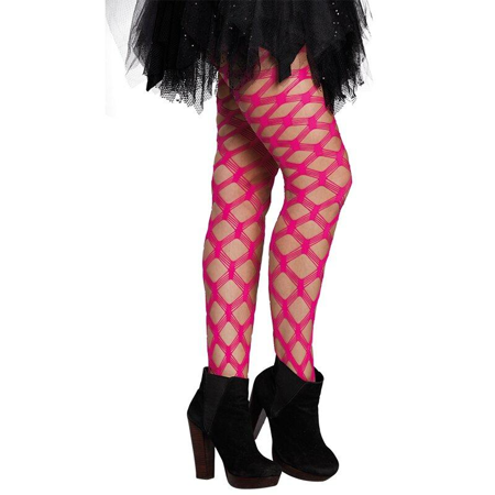 neon pink fishnet stockings