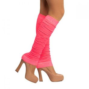 neon pink leg warmers