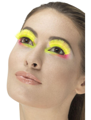 neon yellow eyelashes 80s neon
