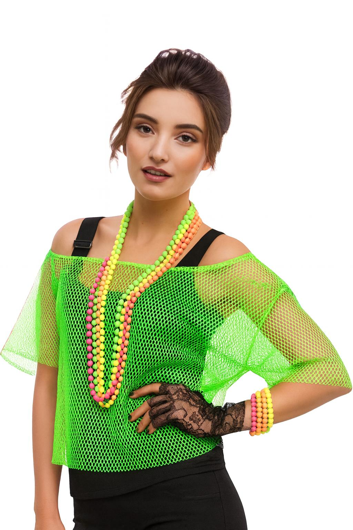 Net chemise cheveux 80 fluo vert