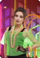Net shirt jaren 80 fluo groen