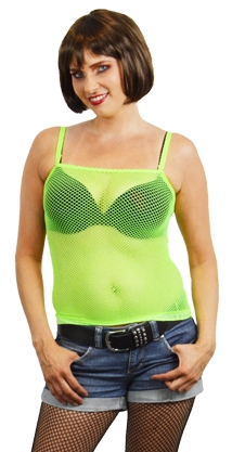 Net topje bal marginale fluo groen