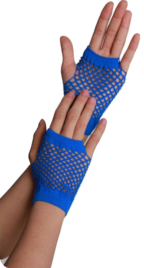 Nethandschoenen kort Blauw