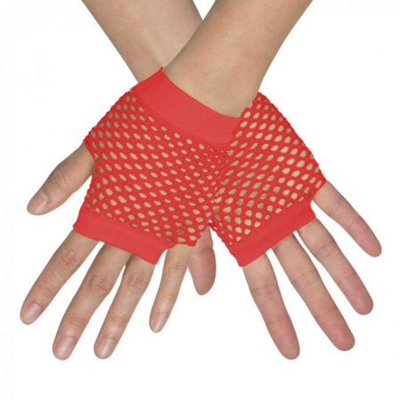 Nethandschoenen kort rood