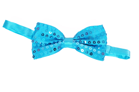 Noeud papillon pailleté turquoise