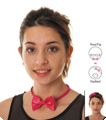 Noeud papillon petit fuchsia