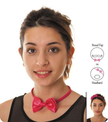 Noeud papillon petit fuchsia