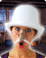 Nose magician with elastic