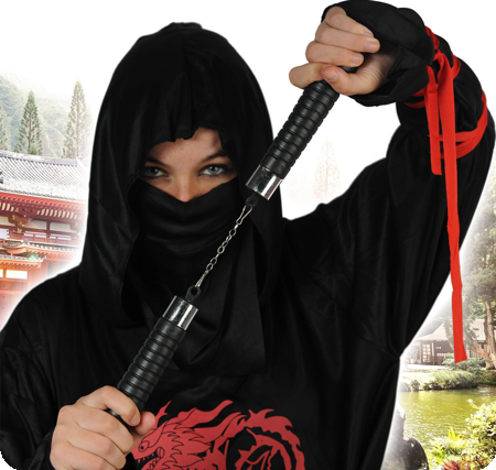 Nunchaku plastic feestaccessoire