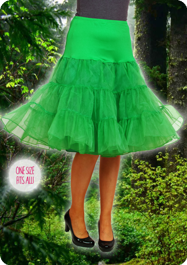Onderrok tutu tulle luxe rockabilly groen