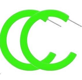 Oorringen Neon groen  Groovy
