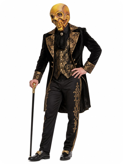OP = OP Grijnzende dood schedel latex masker