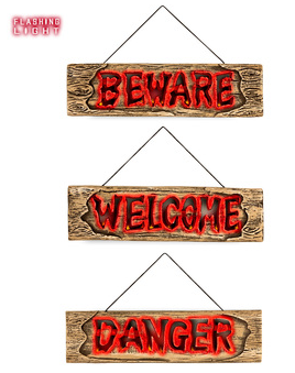 Oplichtend halloween decoratie bord