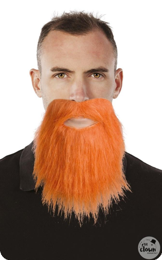 orange beard and moustache