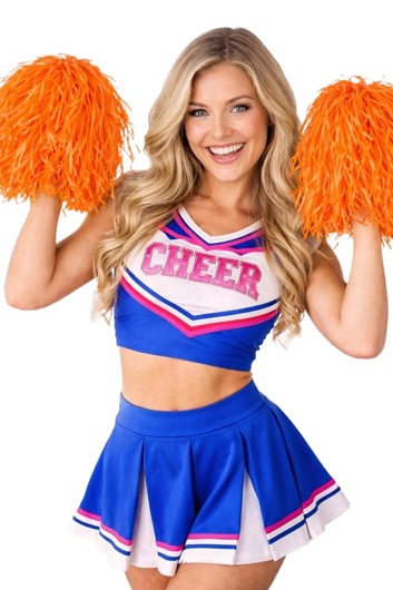 Oranje cheerleader Supporterspompons