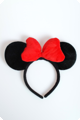 Oreilles Minnie Mouse avec noeud rouge Luxe