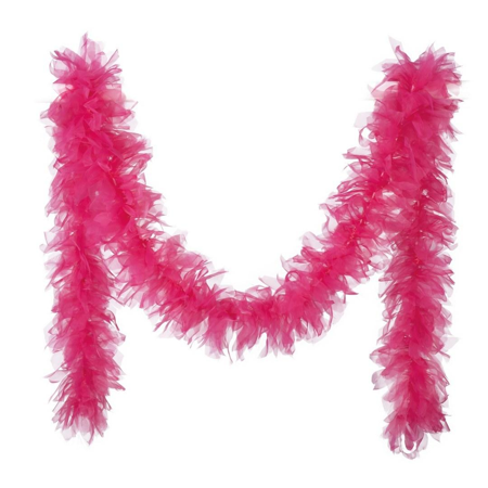Organza boa donker roze