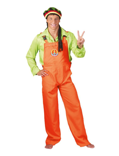Overall dungarees fluorescent orange