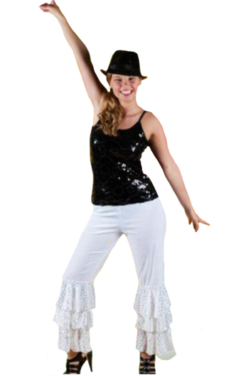 Pantalon Disco abba unisexe noir