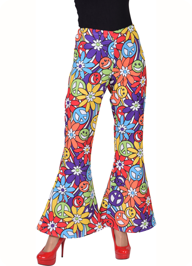 Pantalon disco hippie pour femme