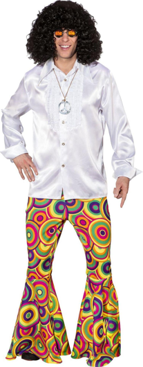 Pantalon pattes d'éléphant crazy, rose-vert