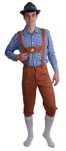 Pantalon Tyrol Lederhosen Brun clair