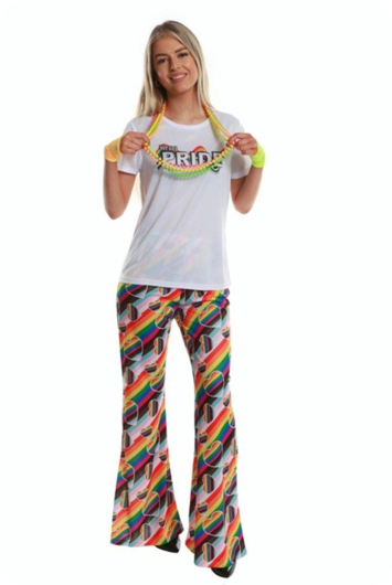 Pantalon à évasements colorés de fierté