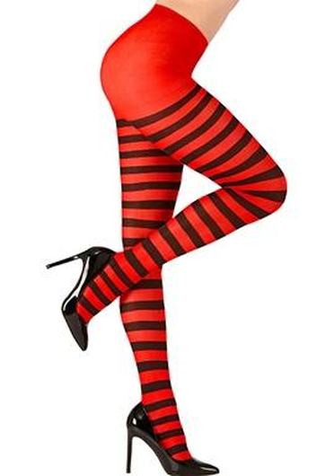 panty gestreept rood zwart