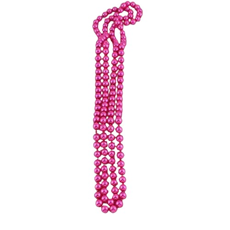 Party bright pink pearl necklace