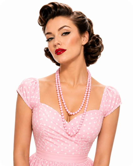 Party parelhalsketting barbie roze