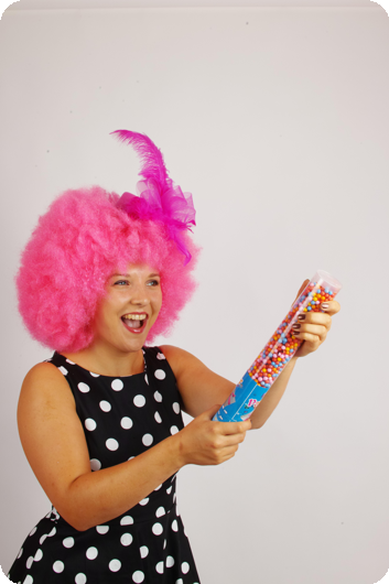 Party popper kleine foam balletjes