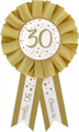 Party Rosettes gold/white - 30