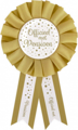 Party Rosettes gold/white -pensioen