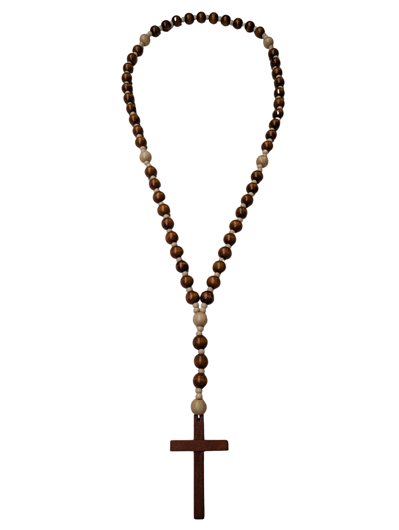 Paternoster / wooden rosary necklace 80 cm long