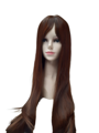 Perruque brune longue de luxe en kanekalon Severine