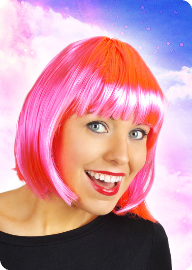Perruque carré Sophia Hot Pink