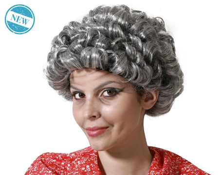 Perruque de grand-mère avec des boucles courtes