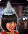 Petit chapeau de sorcière argent
