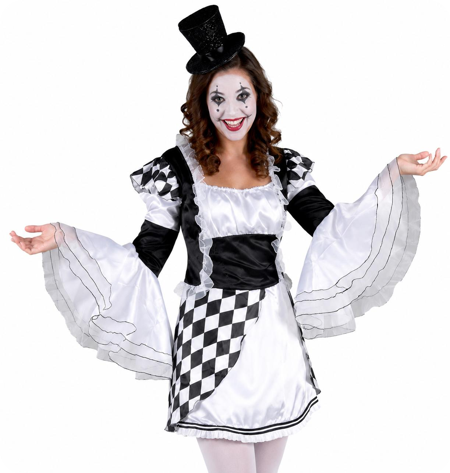 Pierrot Harlekin Jurk met Ruches