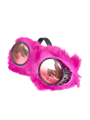 Pilotenbril met marabou Fuchsia