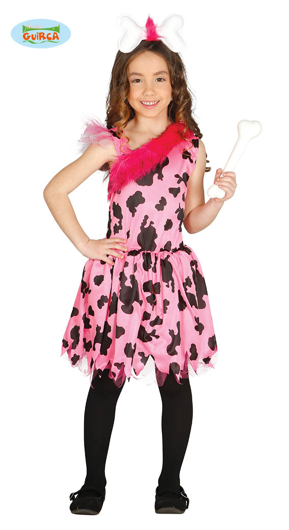 Pink cavewoman dress for girls